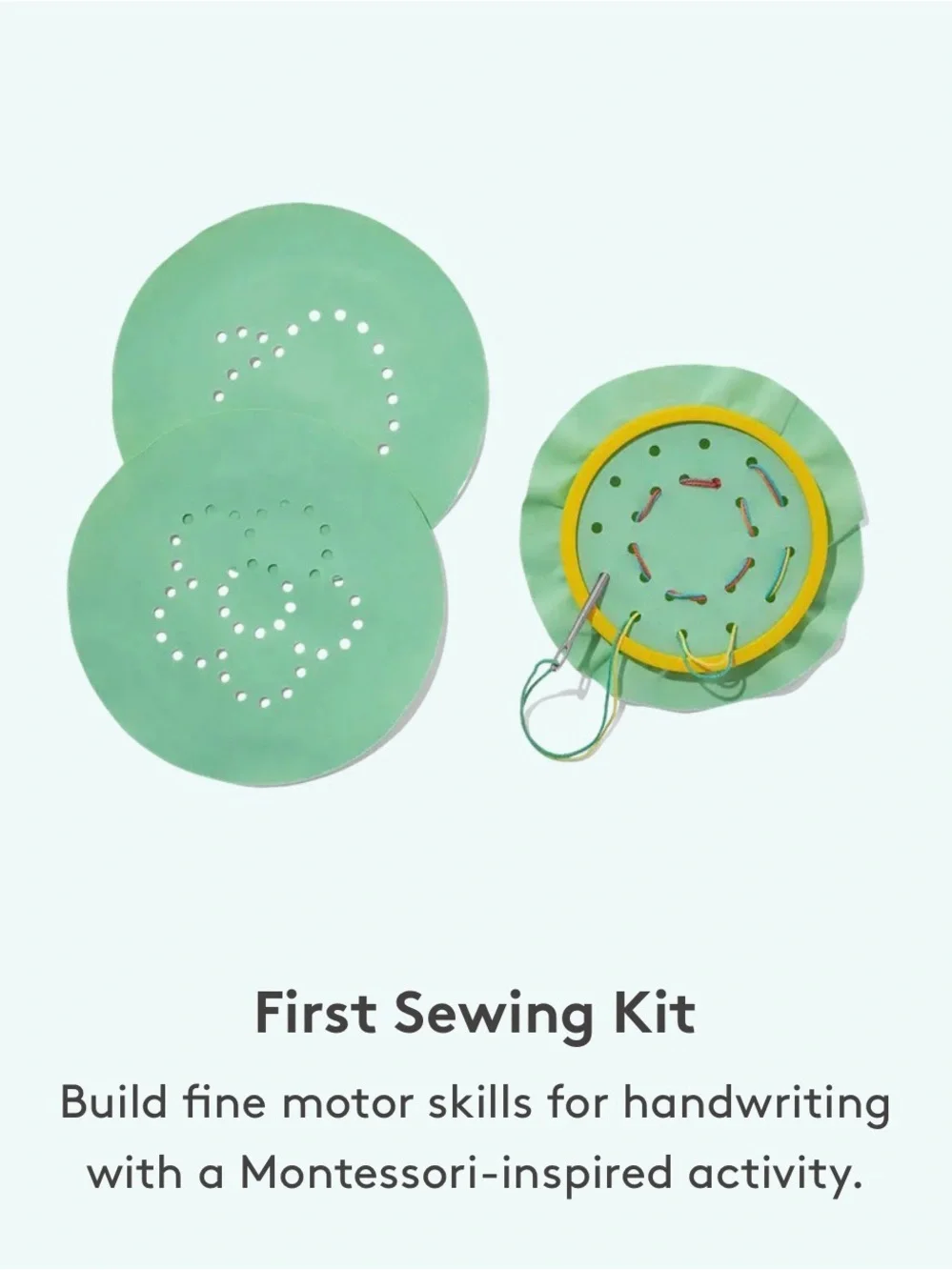 Lovevery Montessori First Sewing Kit from The Analyst Play Kit 3 Patterns